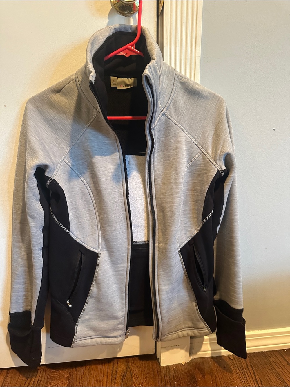 Athleta Gray and Black Utility Jacket